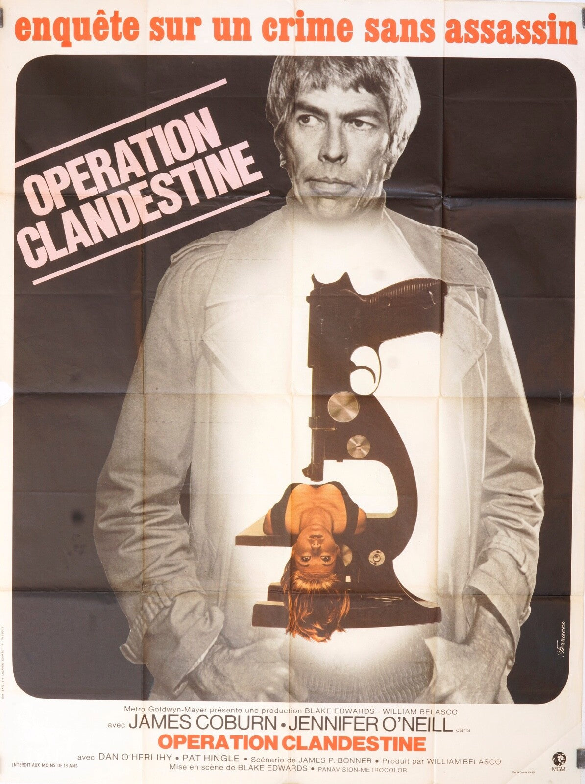 OPÉRATION CLANDESTINE POSTER ORIGINAL 120x160 JAMES COBURN