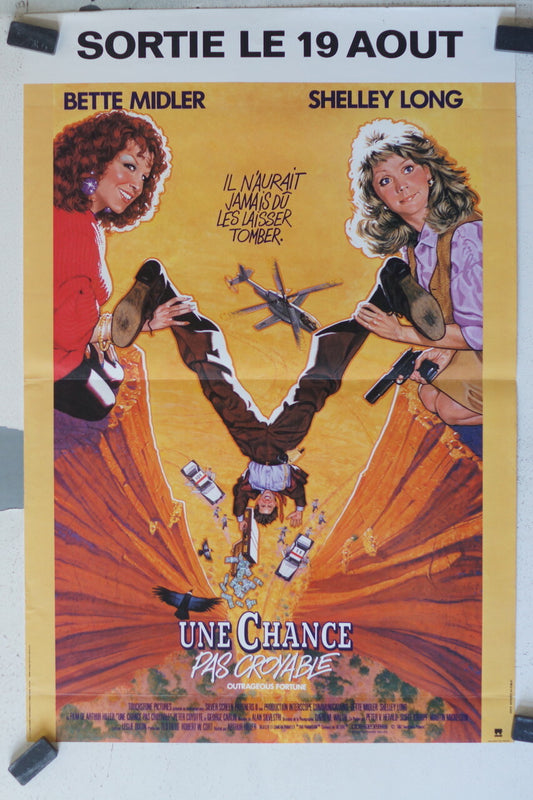 UNE CHANCE PAS CROYABLE POSTER ORIGINAL 60x40 Shelley Long , Bette Midler 