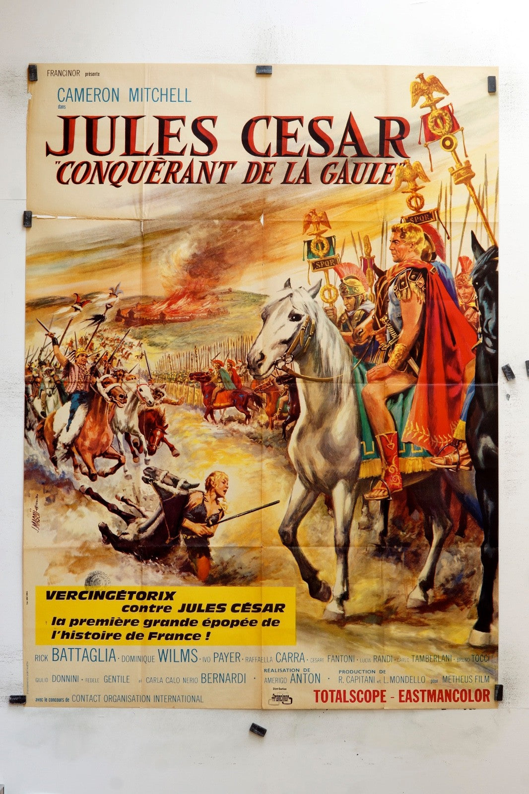 JULES CÉSAR, CONQUÉRANT DE LA GAULE CAMERON MITCHELL POSTER ORIGINAL 120x160