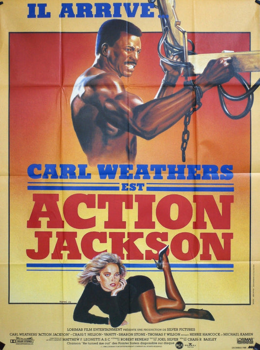 ACTION JACKSON  CARL WEATHERS 120X160 MOVIE POSTER ORIGINAL