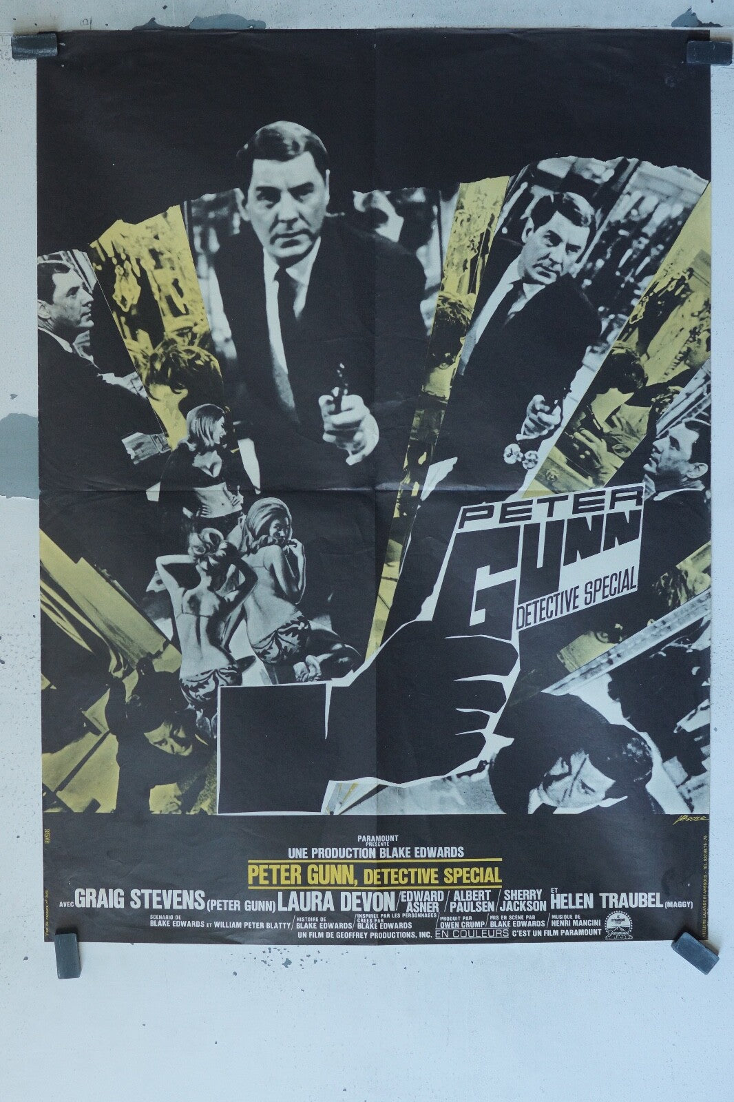 PETER GUN, DÉTECTIVE SPÉCIAL ORIGINAL 35x53 GRAIG STEVENS