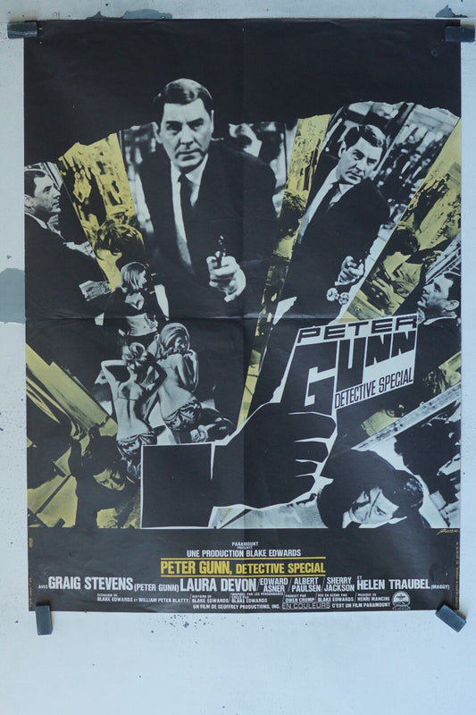 PETER GUN, DÉTECTIVE SPÉCIAL ORIGINAL 35x53 GRAIG STEVENS