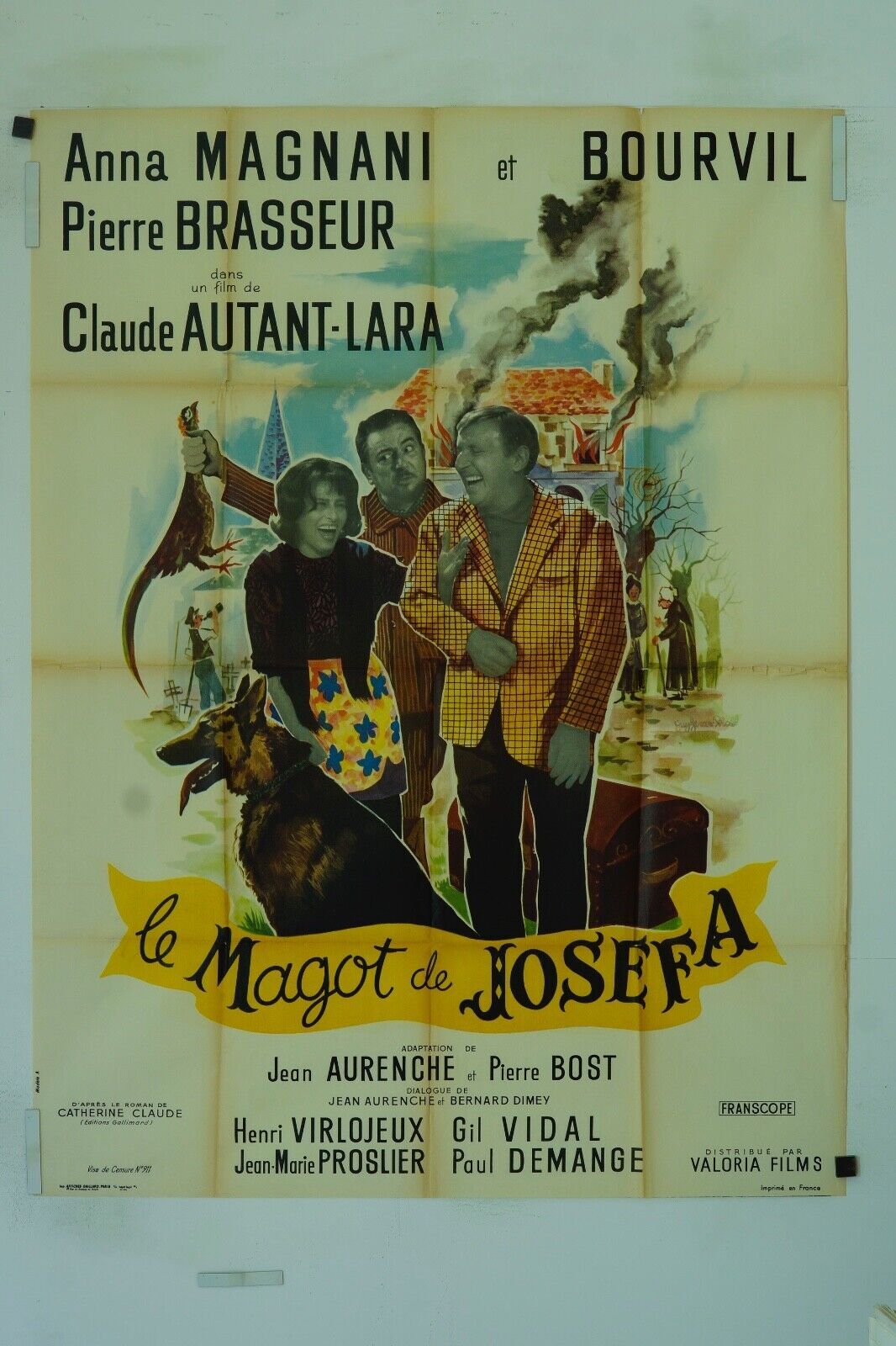 LE MAGOT DE JOSEFA 120X160 ORIGINAL MOVIE POSTER BOURVIL