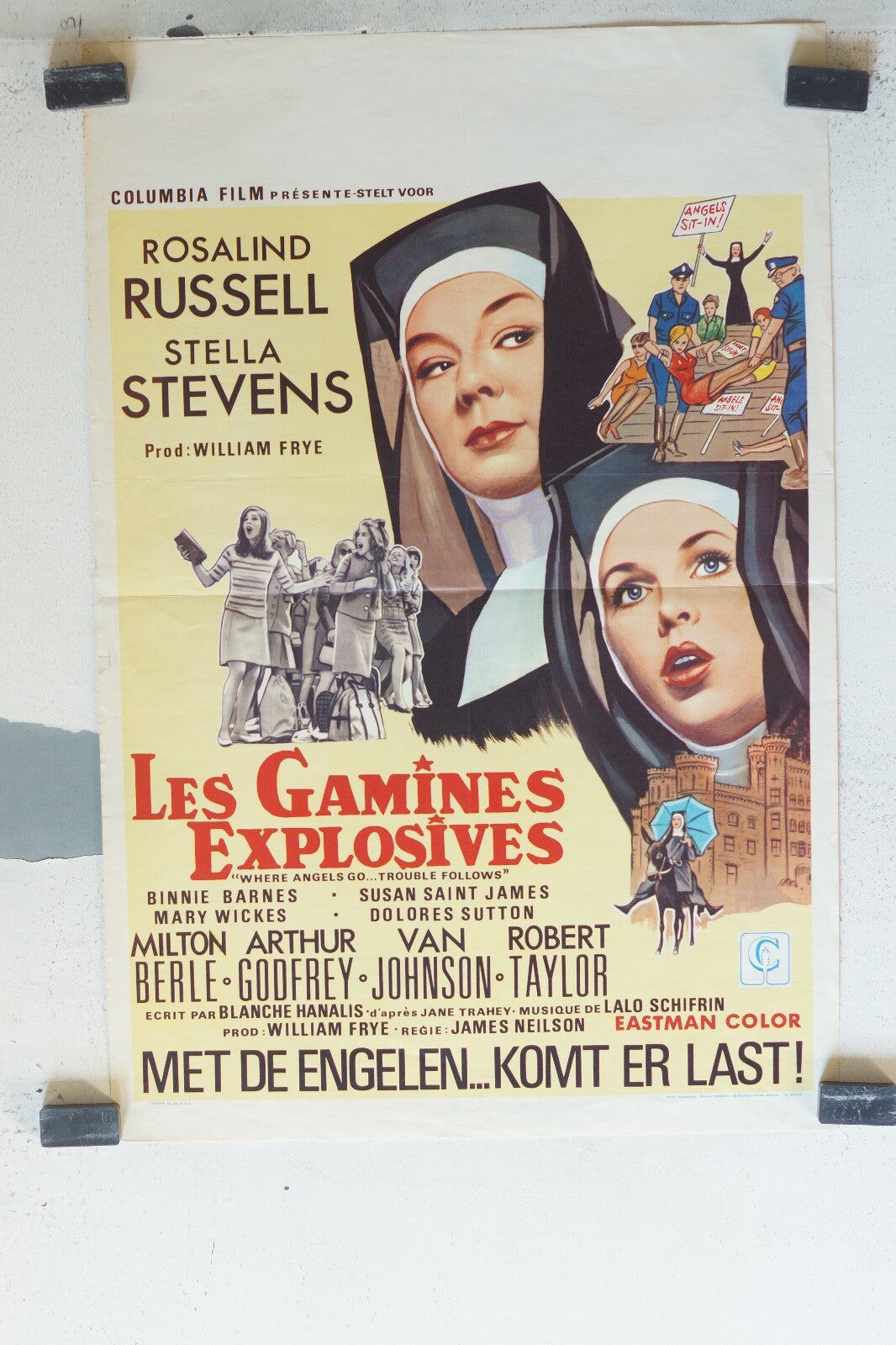 GAMINES EXPLOSIVES (LES) (belge) MOVIE POSTER ORIGINAL 53x36 Rosalind Russell