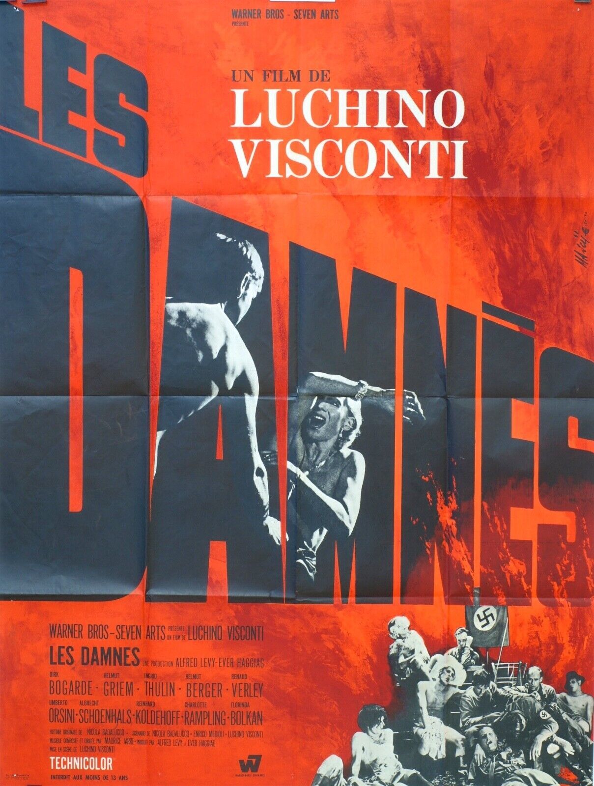 LES DAMNÉS POSTER ORIGINAL (120X160) LUCHINO VISCONTI