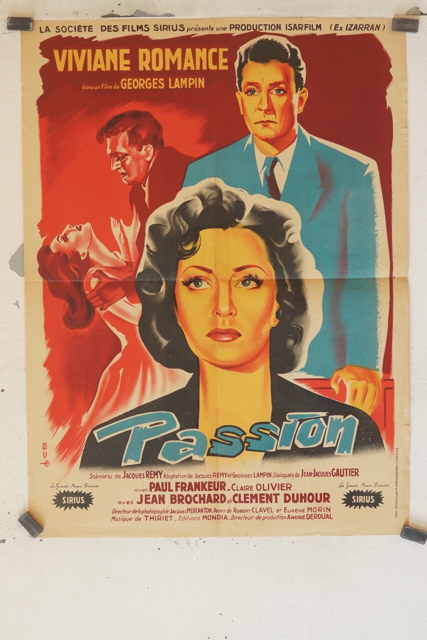 PASSION FORMAT POSTER ORIGINAL (60X80) VIVIANE ROMANCE – PAUL FRANKEUR