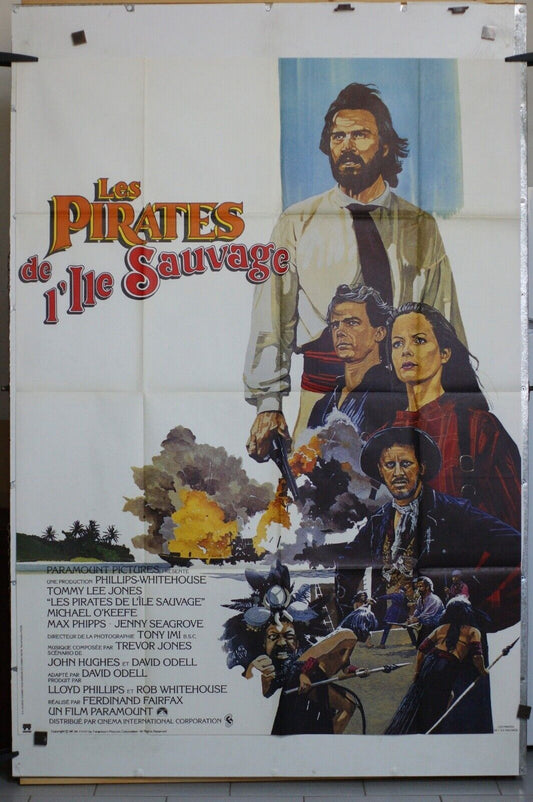 LES PIRATES DE L’ÎLE SAUVAGE MOVIE POSTER ORIGINAL 120x160 TOMMY LEE JONES