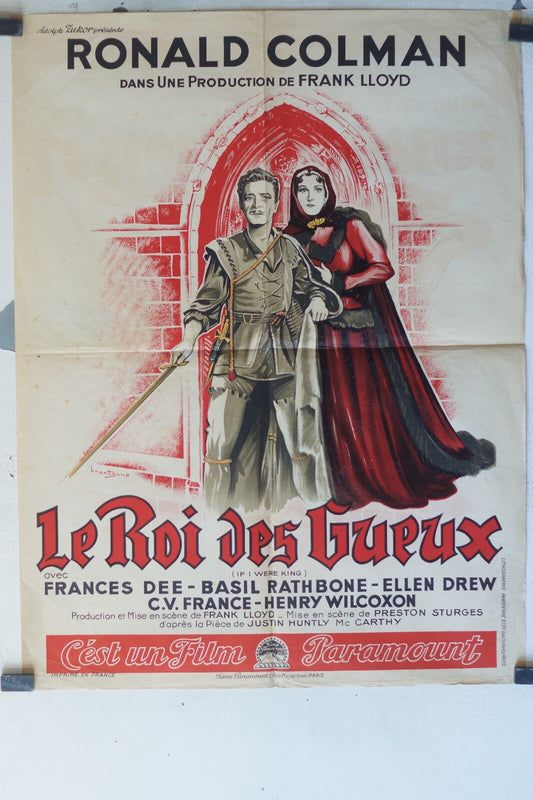 ROI DES GUEUX (LE) MOVIE POSTER ORIGINAL (60X80) Ronald Colman , basil Rathbone