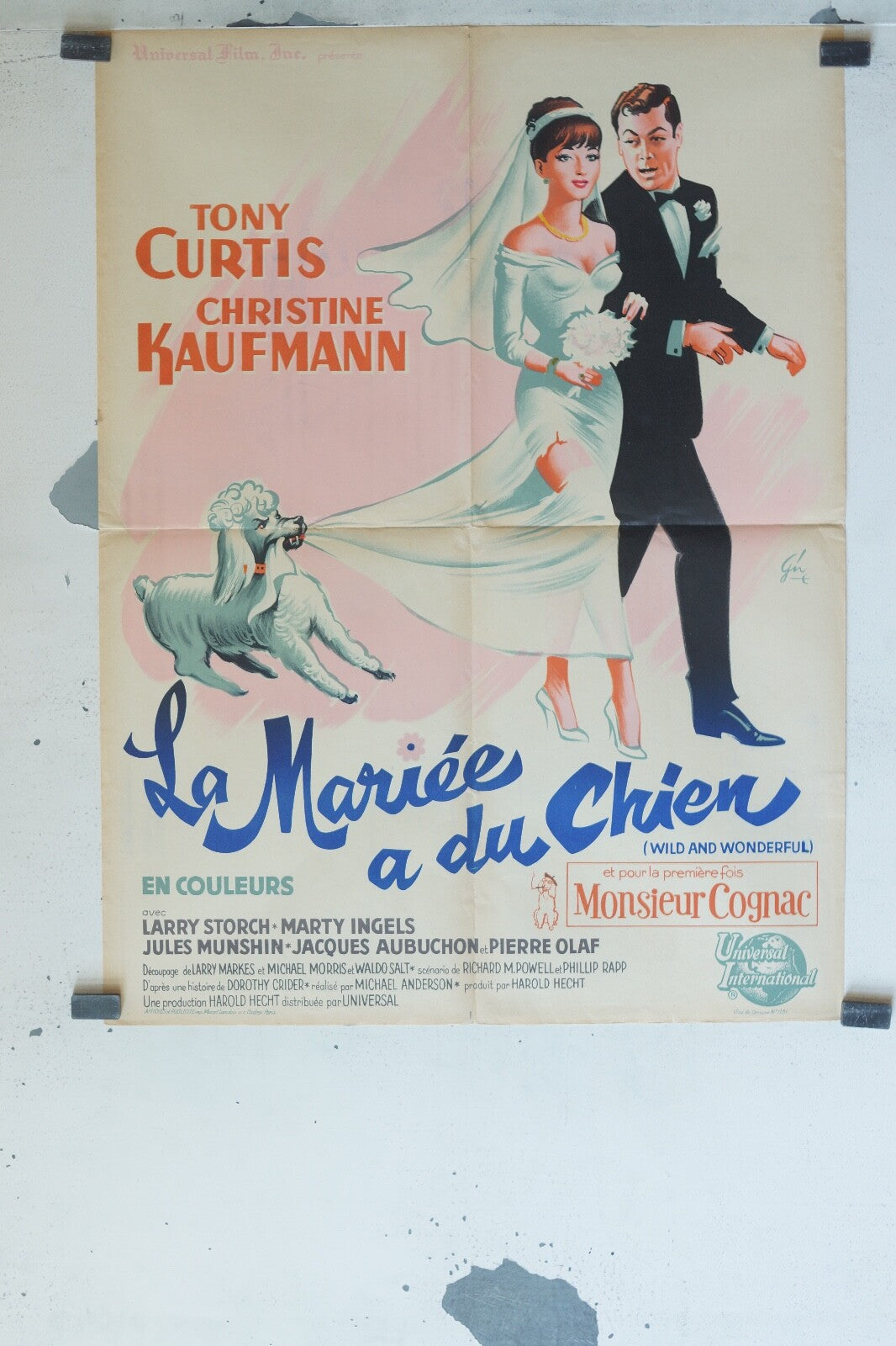 LA MARIÉE A DU CHIEN POSTER ORIGINAL (60X80) TONY CURTIS – CHRISTINE KAUFMAN