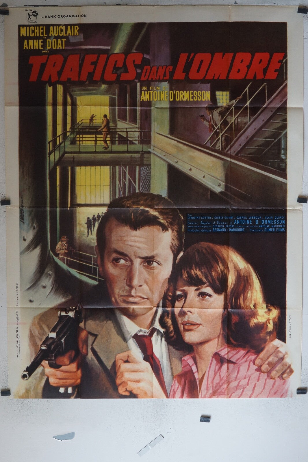  TRAFICS DANS L’OMBRE movie poster ORIGINAL 120x160, Michel Auclair