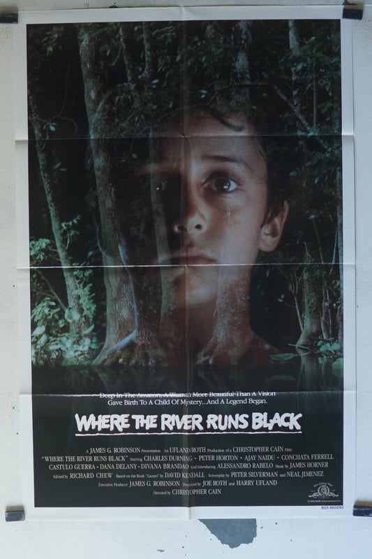 WHERE THE RIVER RUNS BLACK MOVIE POSTER ORIGINAL 68x100 Peter Horton