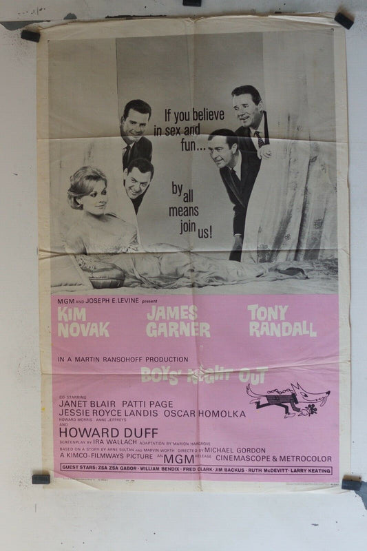 BOYS’NIGHT OUT ORIGINAL POSTER (69x103), Michael Gordon, Kim Novak 