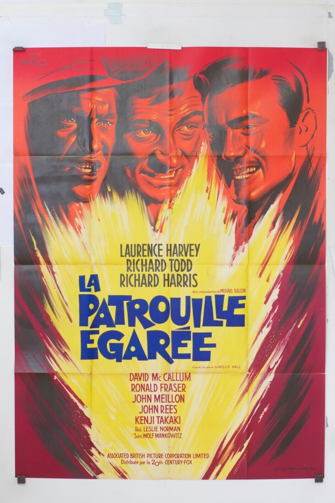 LA PATROUILLE ÉGARÉE MOVIE POSTER ORIGINAL 120x160 LAURENCE HARVEY
