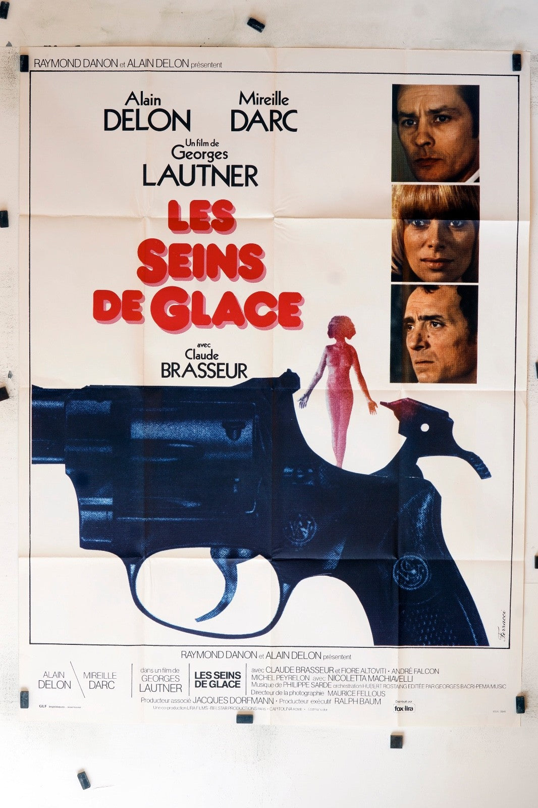 LES SEINS DE GLACE ALAIN DELON MOVIE POSTER ORIGINAL 120x160