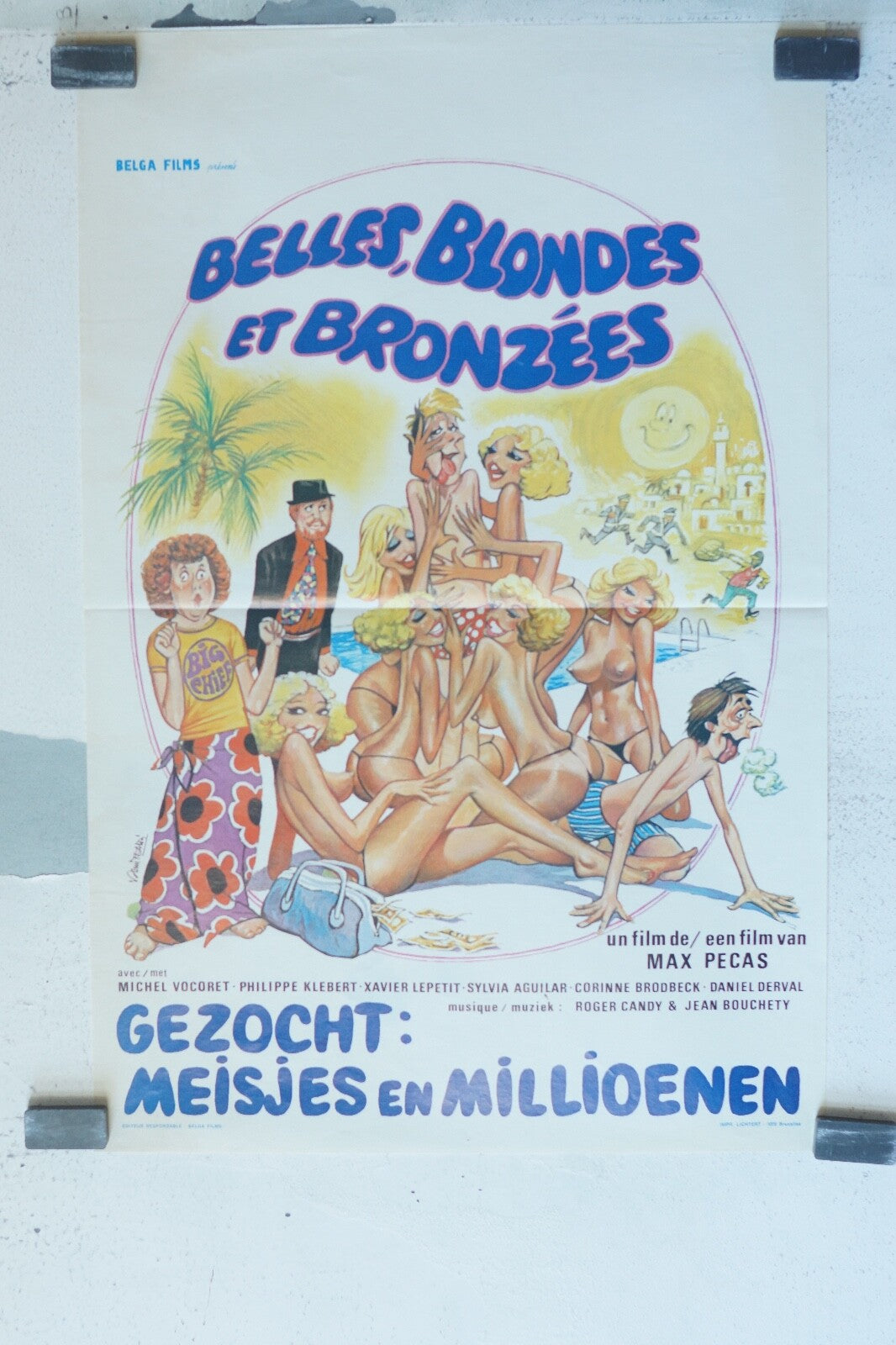 BELLES, BLONDES ET BRONZÉES MOVIE POSTER BELGIUM 35x55 MAX PECAS