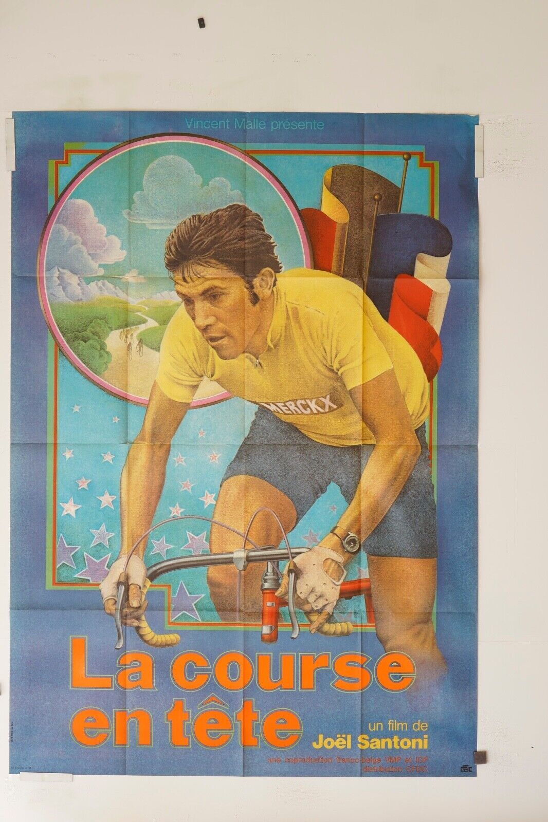 LA COURSE EN TÊTE MOVIE POSTER ORIGINAL 120x160 JOEL SANTONI