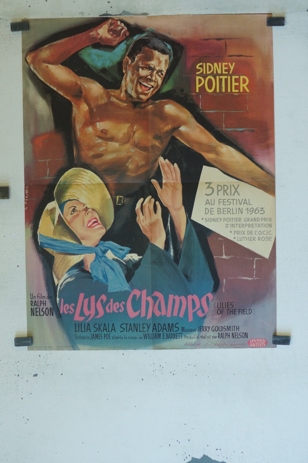 LES LYS DES CHAMPS MOVIE POSTER ORIGINAL (60X80) SIDNEY POITIER – LILA SKALA