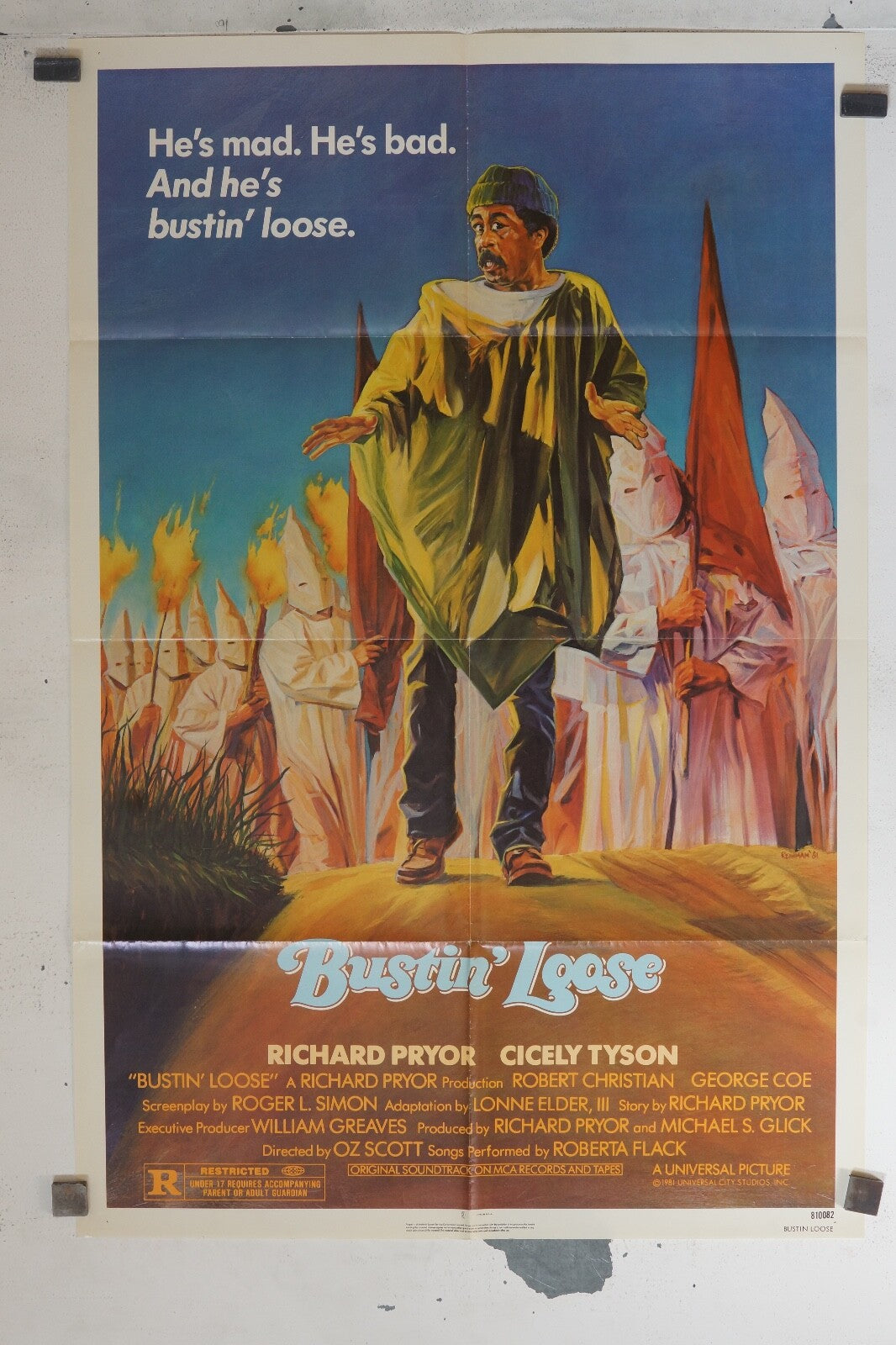 BUSTIN’LOOSE MOVIE POSTER ORIGINAL (69x103), Oz Scott, Richard Pryor