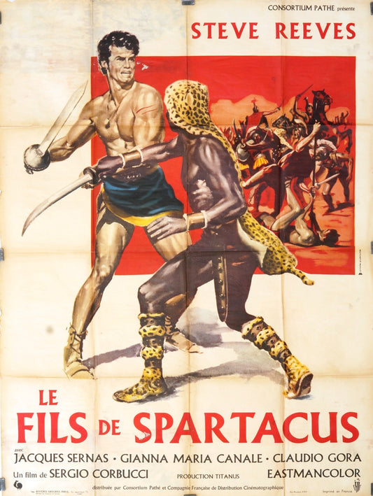 LE FILS DE SPARTACUS POSTER ORIGINAL 120x160 STEVE REEVES