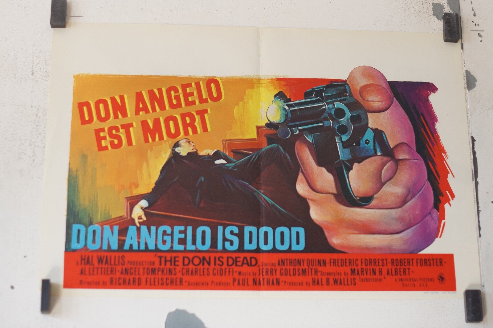  DON ANGELO IS DOOD (DON ANGELO EST MORT) (POSTER Belge) 30x55, Anthony Quinn