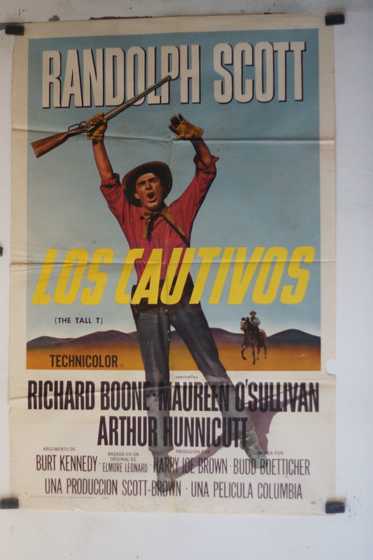 LOS CAUTIVOS (70X100)ORIGINAL MOVIE POSTER RANDOLPH SCOTT – RICHARD BOONE