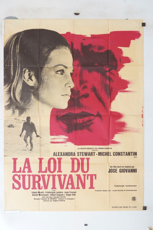 LA LOI DU SURVIVANT ORIGINAL MOVIE POSTER 120x160 ALEXANDRA STEWART