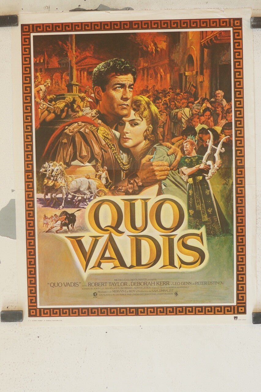 QUO VADIS MOVIE POSTER ORIGINAL 55X42 ROBERT TAYLOR – DEBORAH KERR