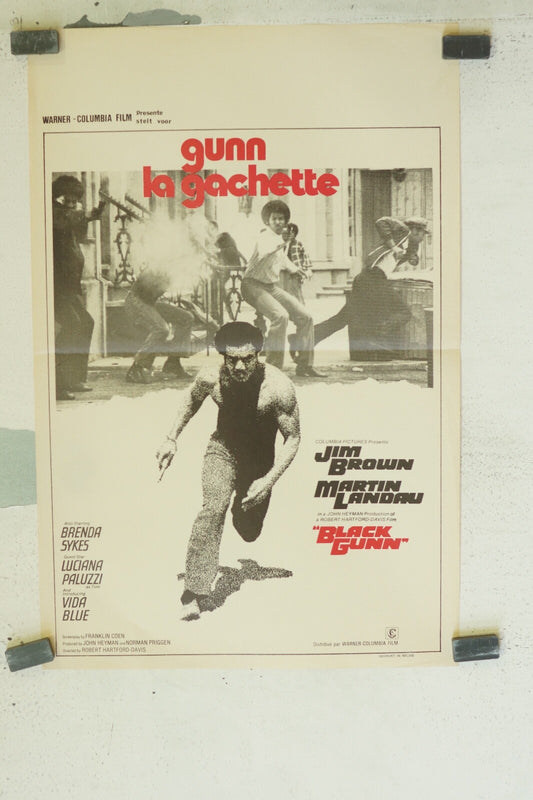 GUNN LA GACHETTE, MOVIE POSTER BLEGIAN MOVIE POSTER ORIGINAL (37X55) JIM BROWN