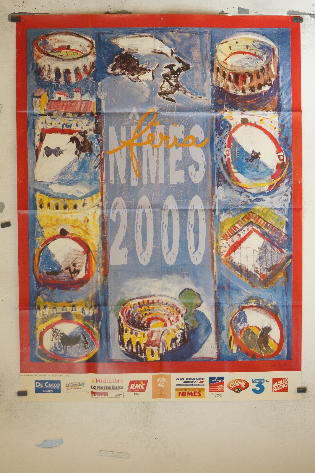 AFFICHE FÉRIA DE NIMES 2000 ORIGINAL 120x160