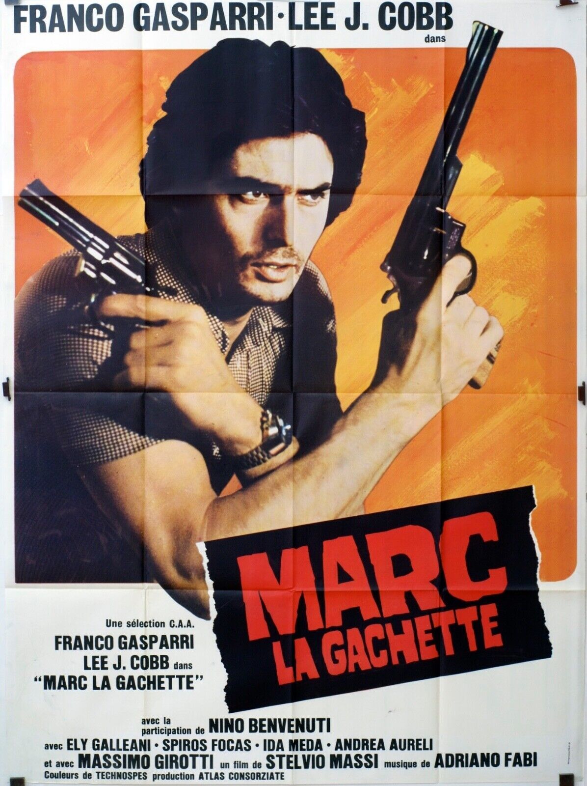 MARC LA GACHETTE MOVIE POSTER ORIGINAL 120x160 FRANCO GASPARRI