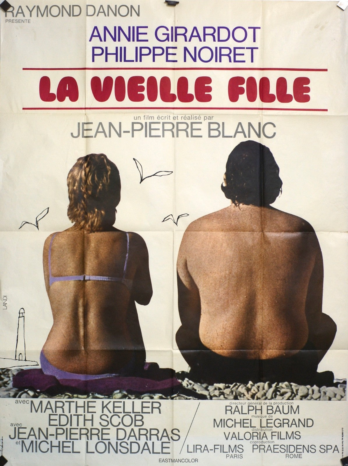 LA VIEILLE FILLE ANNIE GIRARDOT MOVIE POSTER ORIGINAL 120x160