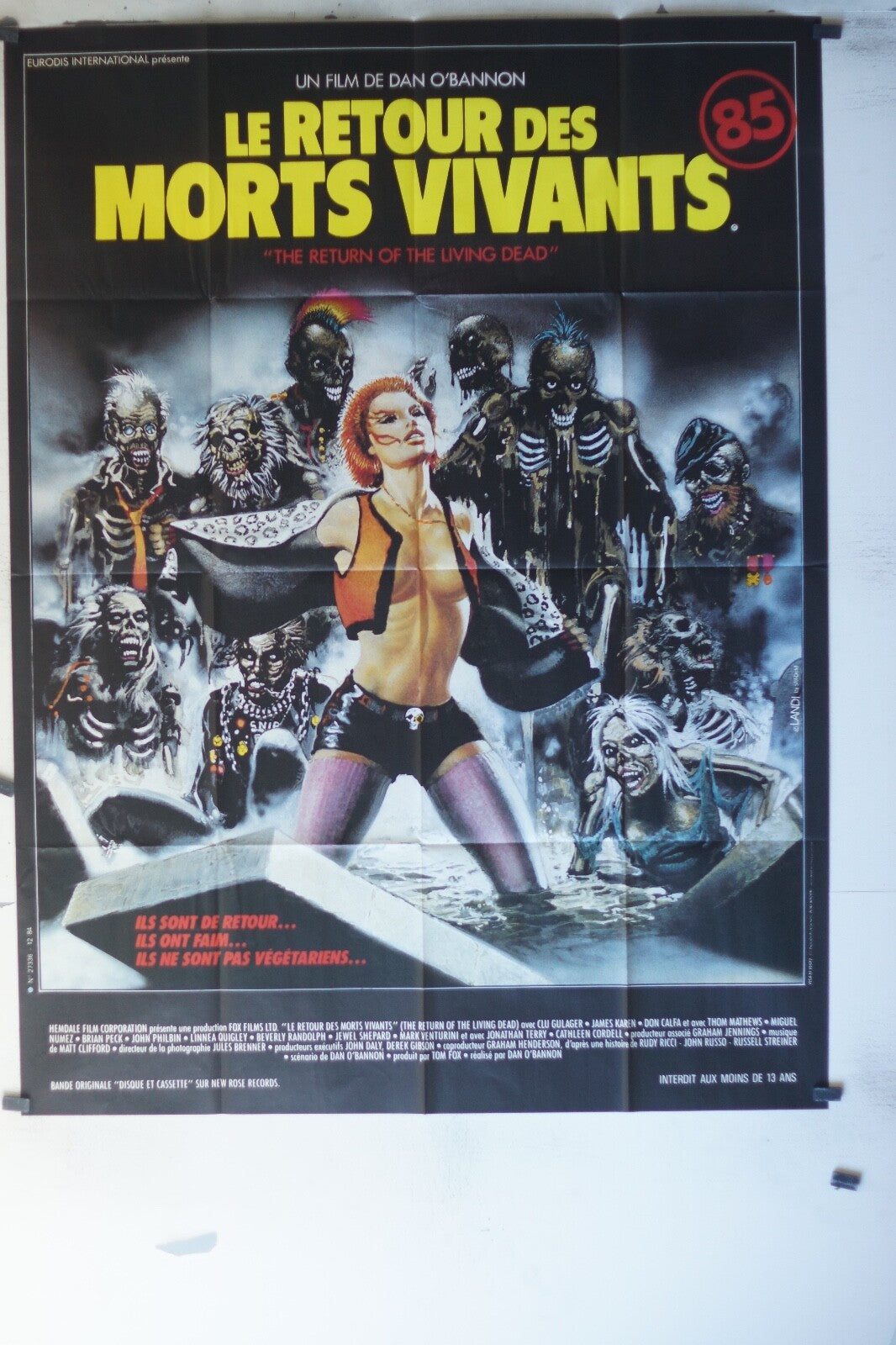 RETOUR DES MORTS VIVANTS POSTER ORIGINAL 120x160 James Karen , Thom Matthews