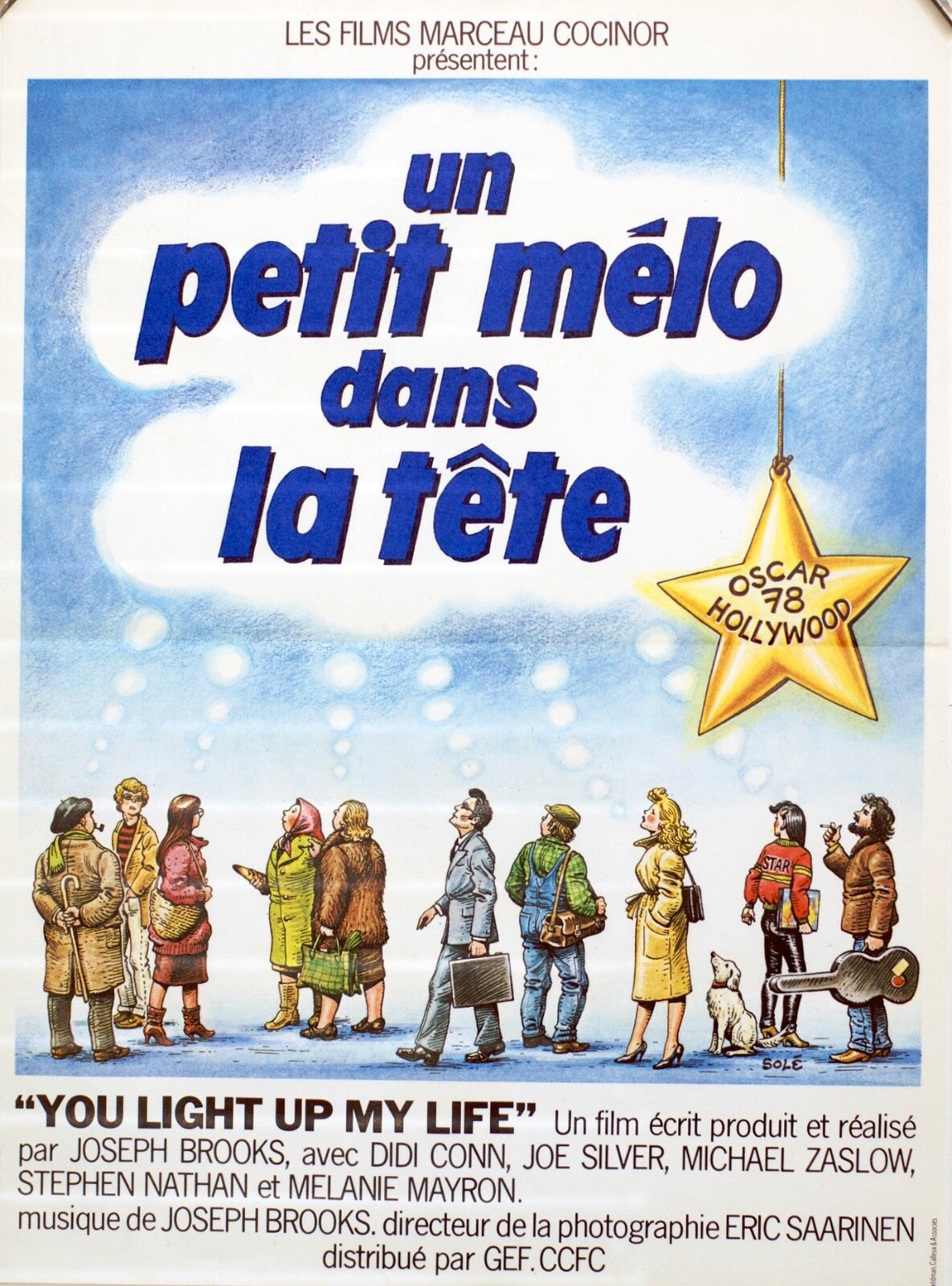 UN PETIT MELO DANS LA TETE (French Version)40x60 ORIGINAL You Light Up My Life