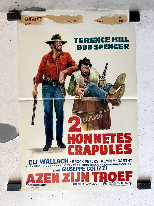 2 HONNETES CRAPULES, , BELGIAN MOVIE POSTER 35X55 TERENCE HILL – BUD SPENCER