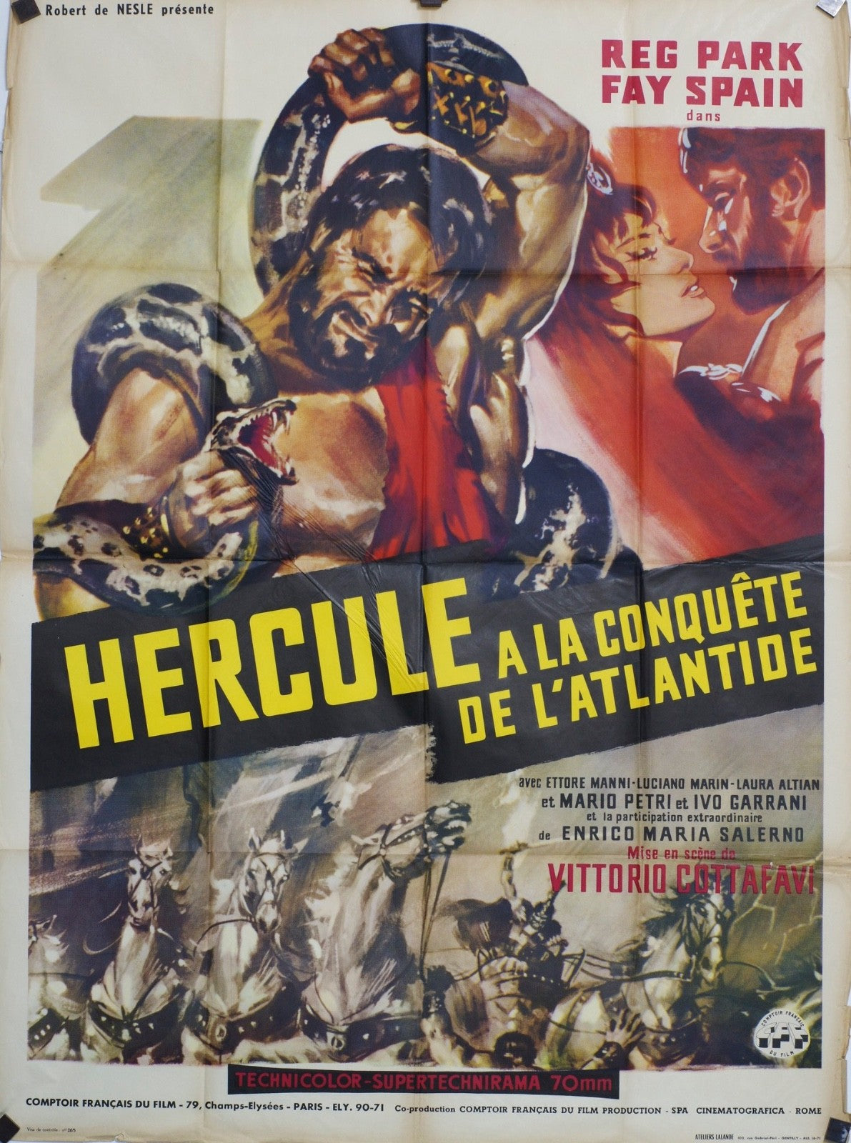 HERCULE À LA CONQUÊTE DE L’ATLANTIDE REG PARK MOVIE POSTER ORIGINAL 120x160
