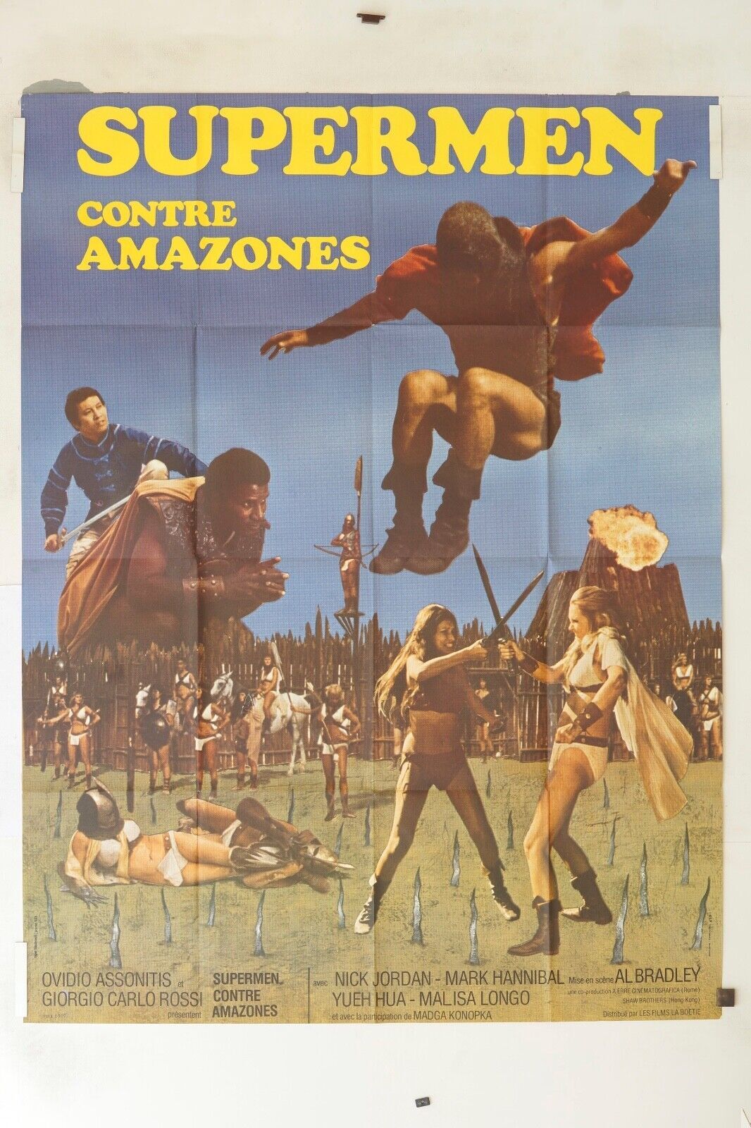 SUPERMEN CONTRE AMAZONES ORIGINAL MOVIE POSTER 120x160 NICK JORDAN