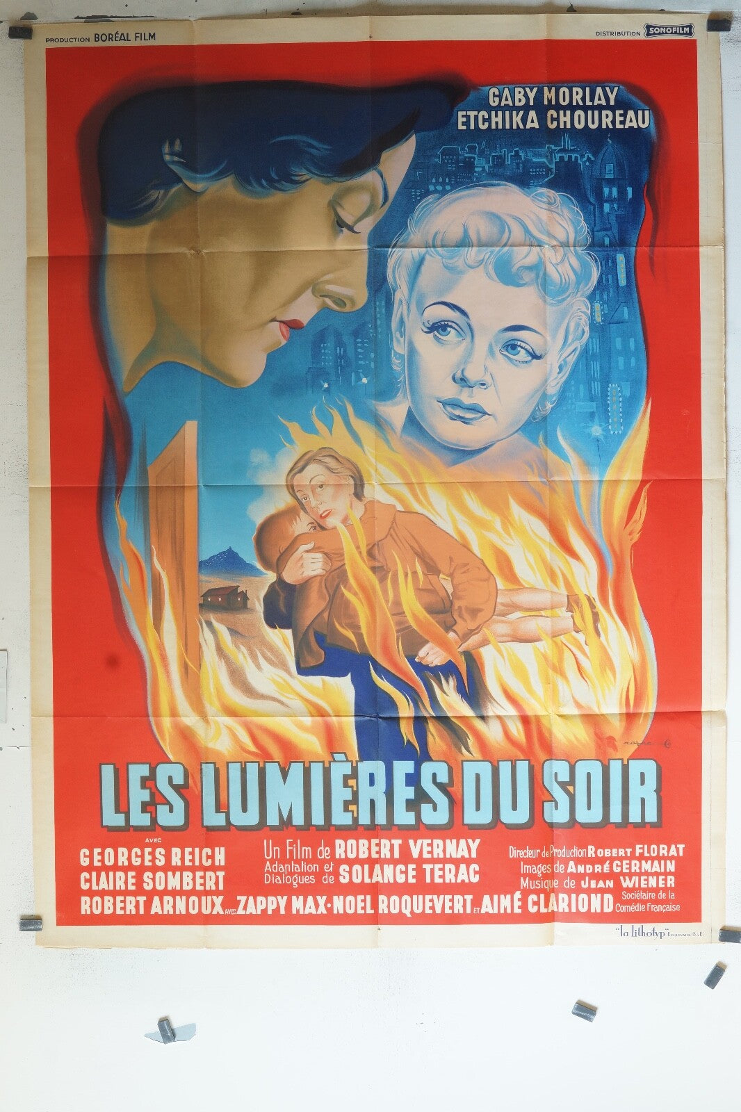 LUMIERES DU SOIR (LES) movie poster ORIGINAL 120x160 Etchika Choureau 