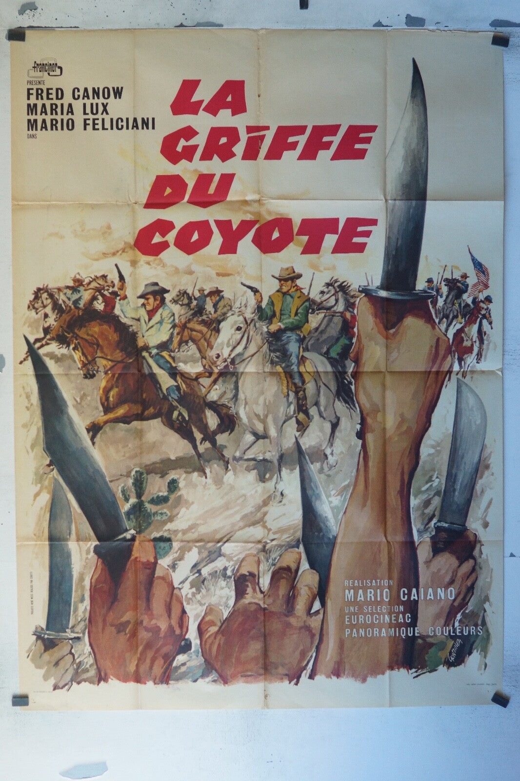 LA GRIFFE DU COYOTTE MOVIE POSTER ORIGINAL 120x160 MARC SINGER