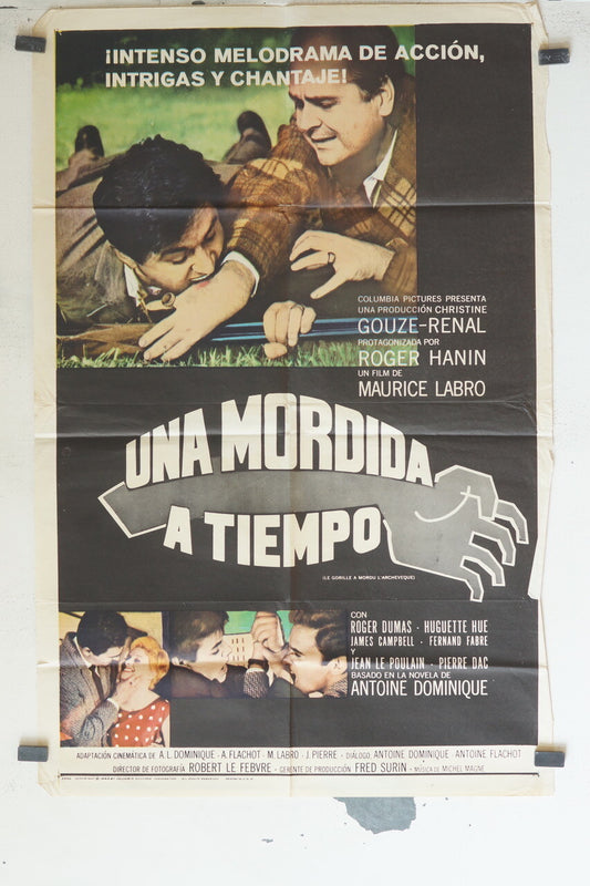 UNA MORDIDA A TIEMPO MOVIE POSTER ORIGINAL (69x103), Roger Hanin