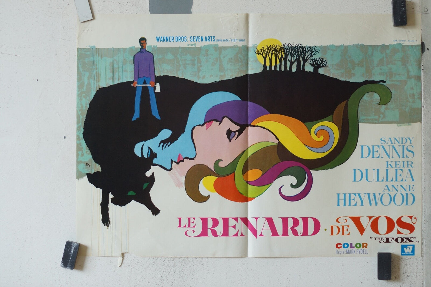 RENARD (LE) (BELGE) POSTER ORIGINAL 55x36 Sandy Dennis , Keir Dullea