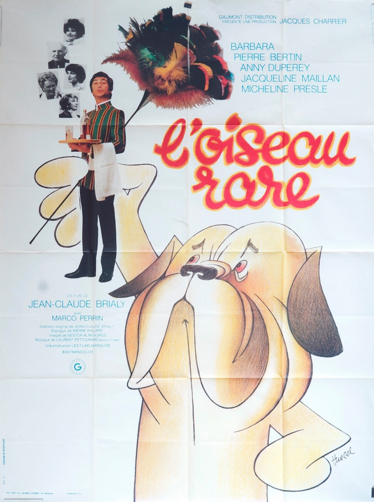 L’OISEAU RARE MOVIE POSTER ORIGINAL (120X160)  JEAN-CLAUDE BRIALY