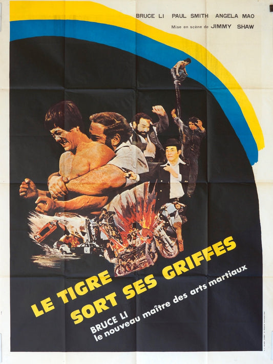 LE TIGRE SORT SES GRIFFES BRUCE LI movie poster ORIGINAL 120x16