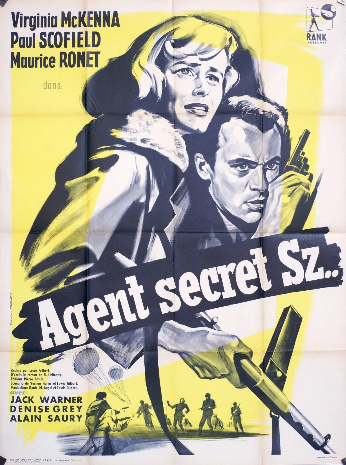 AGENT SECRET SZ.. VIRGINIA MCKENNA POSTER ORIGINAL 120x160