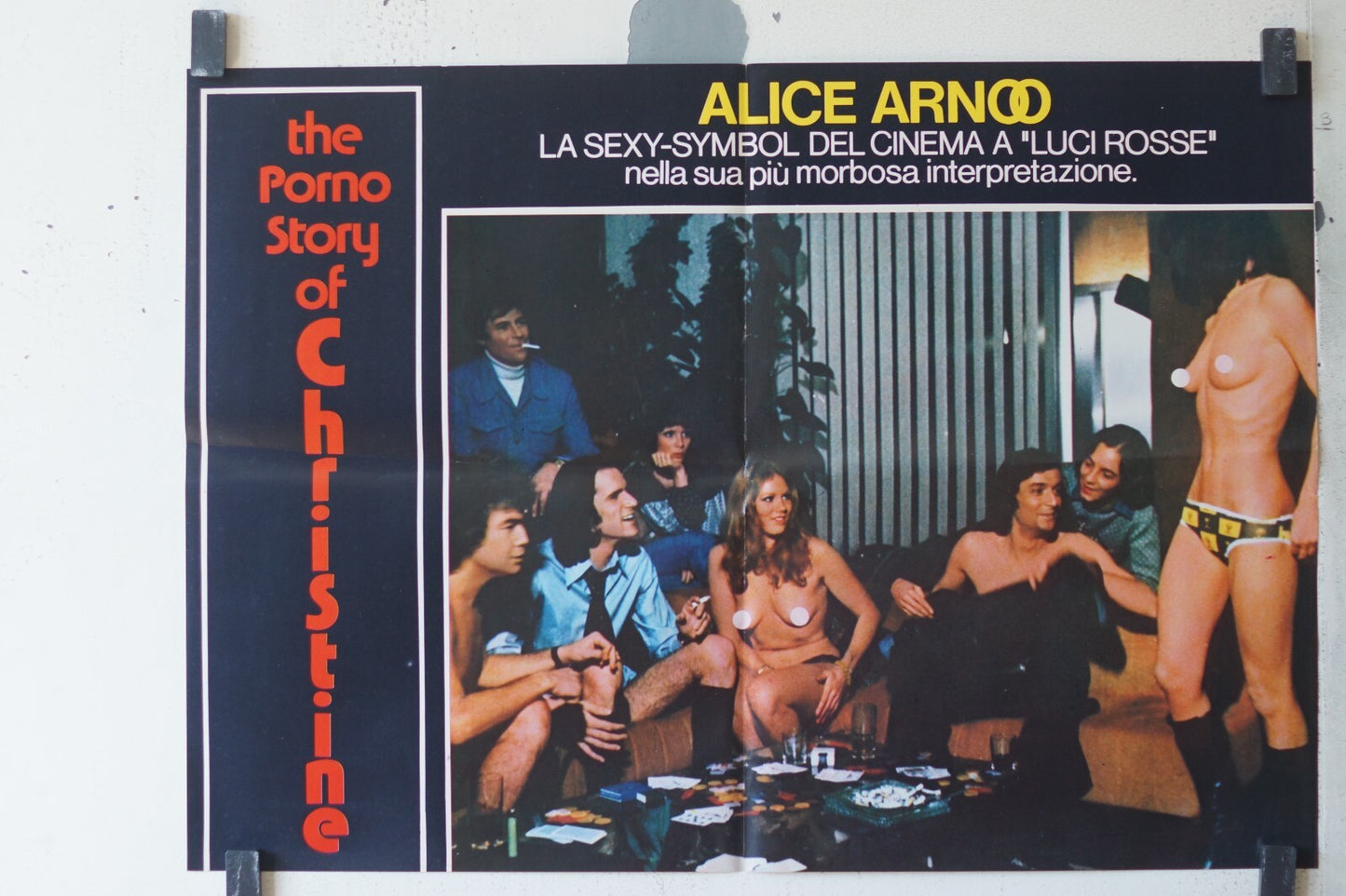 THE PORNO STORY OF CHRISTINE ORIGINAL MOVIE POSTER 48X68 Alice Arno 