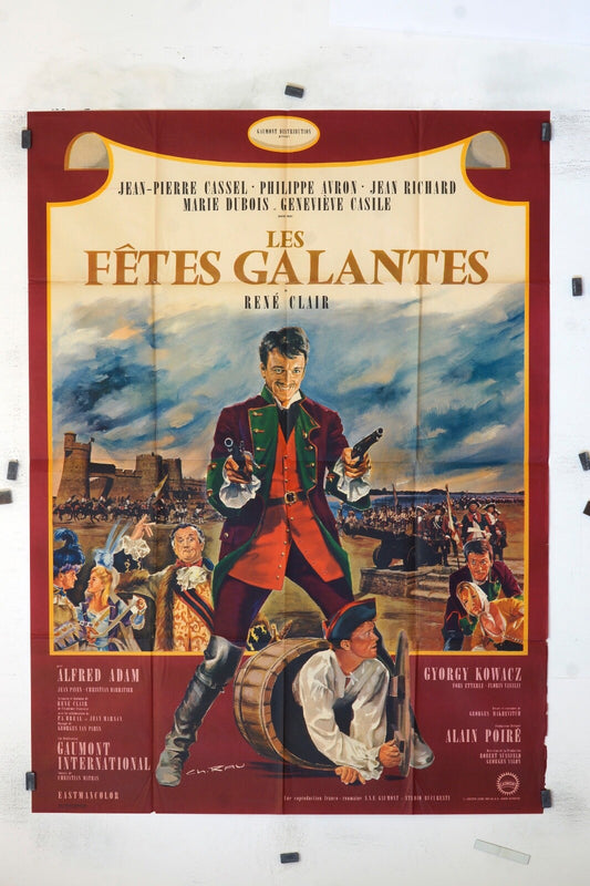 LES FÊTES GALANTES JEAN-PIERRE CASSEL MOVIE POSTER ORIGINAL 120x160