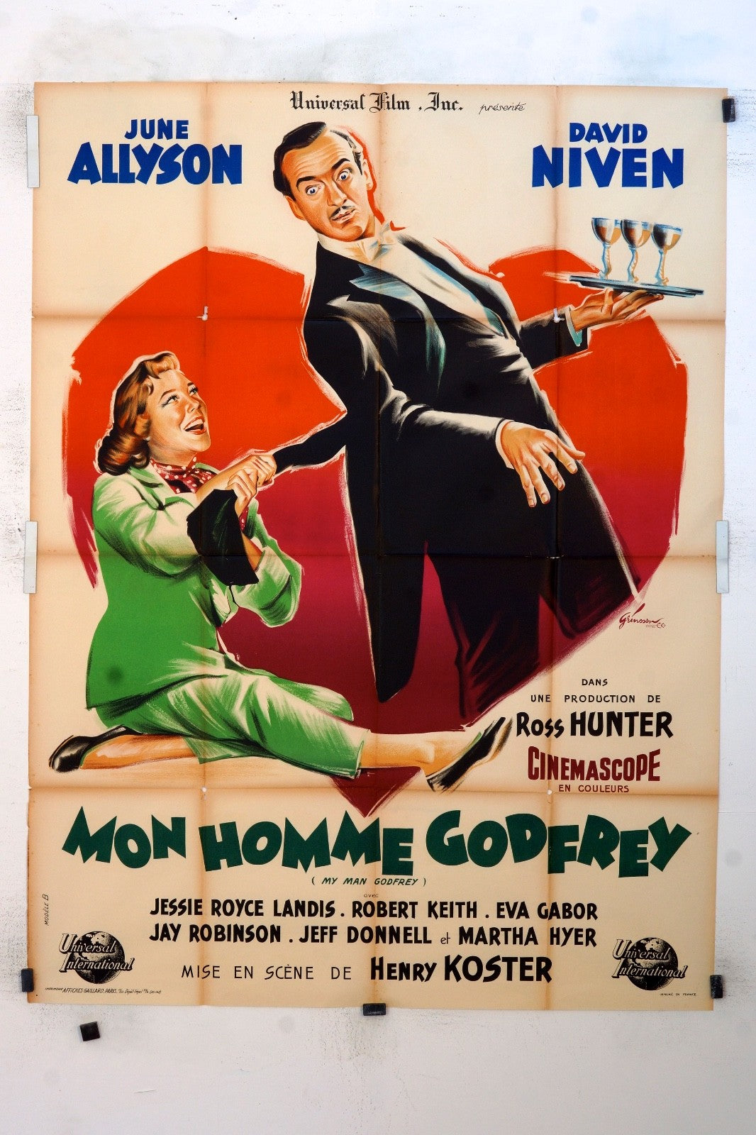MON HOMME GODFREY JUNE ALLYSON POSTER ORIGINAL (120x160)