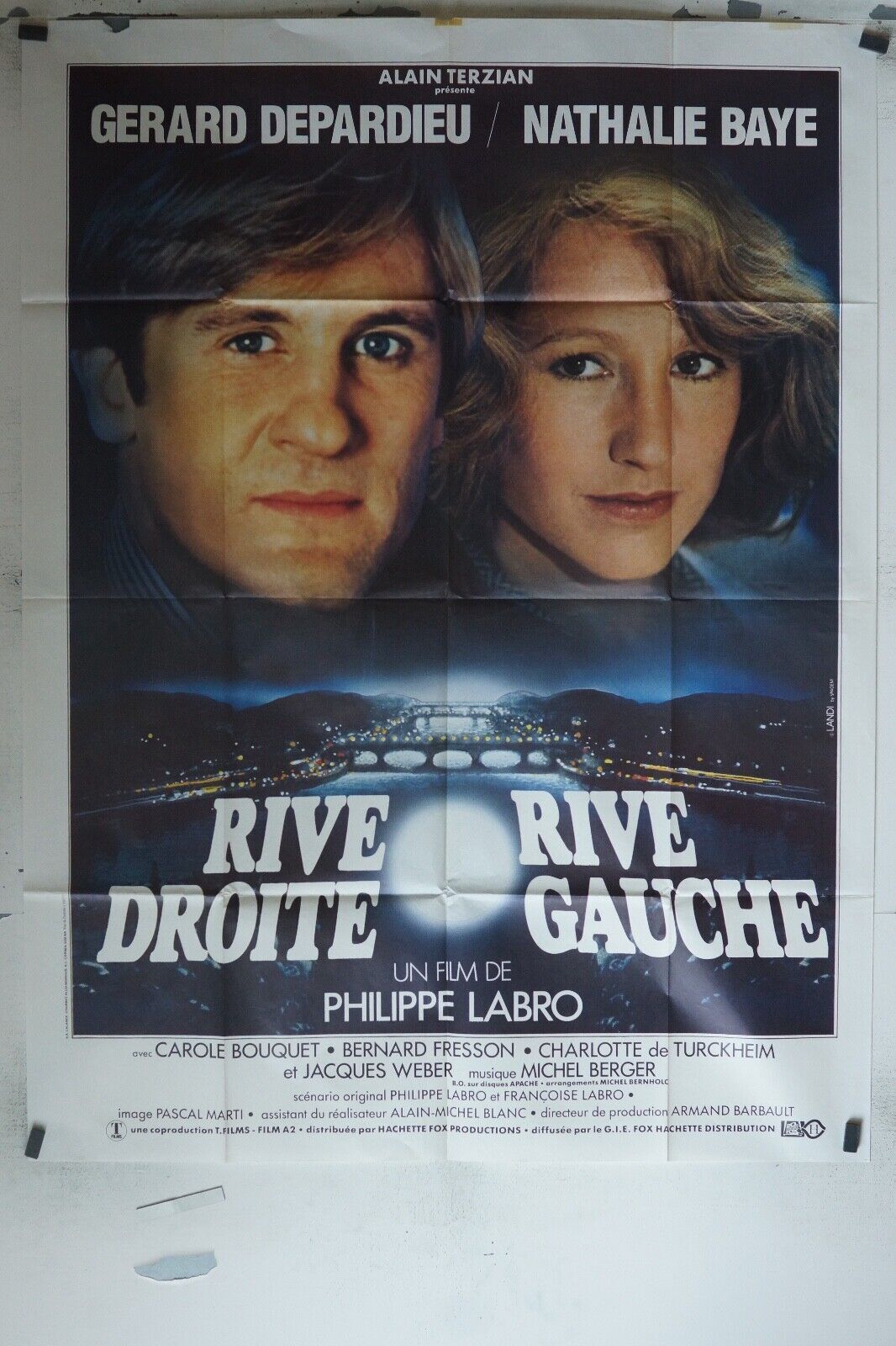RIVE GAUCHE RIVE DROITE ORIGINAL MOVIE POSTER 120X160 CAROLE BOUQUET