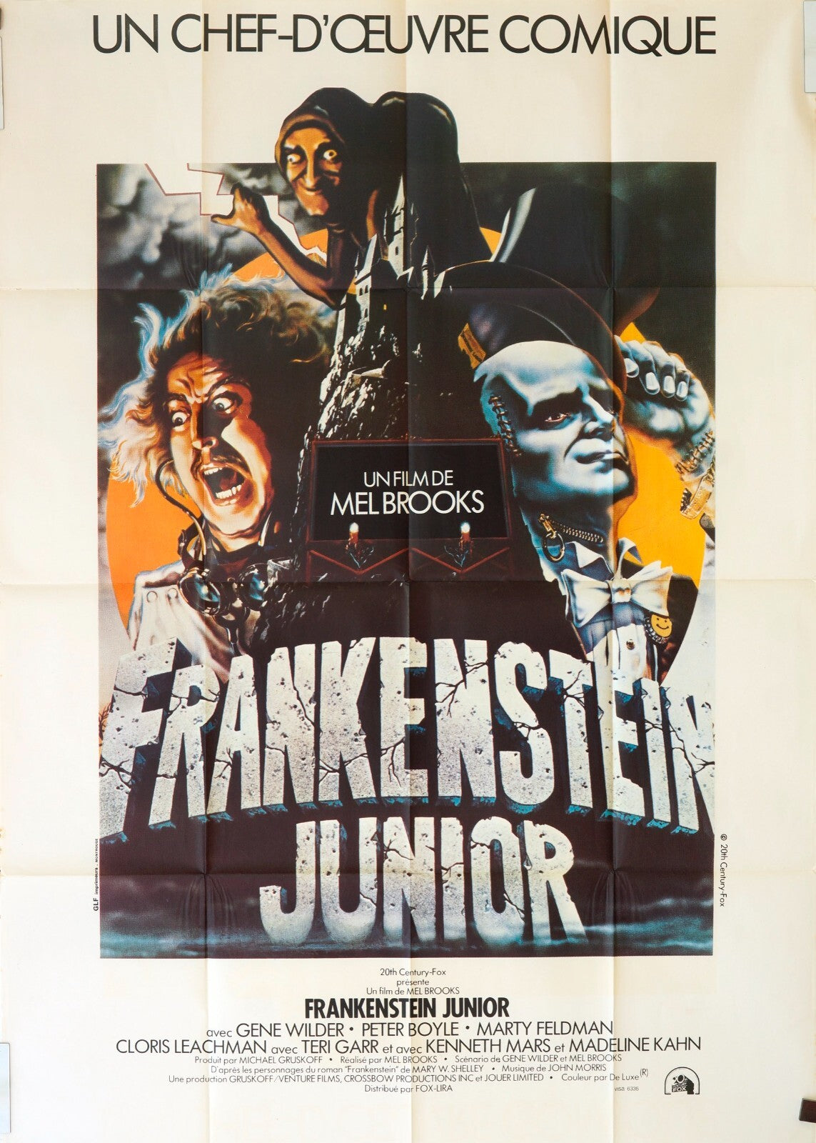FRANKENSTEIN JUNIOR MOVIE POSTER ORIGINAL 120x160 GENE WILDER