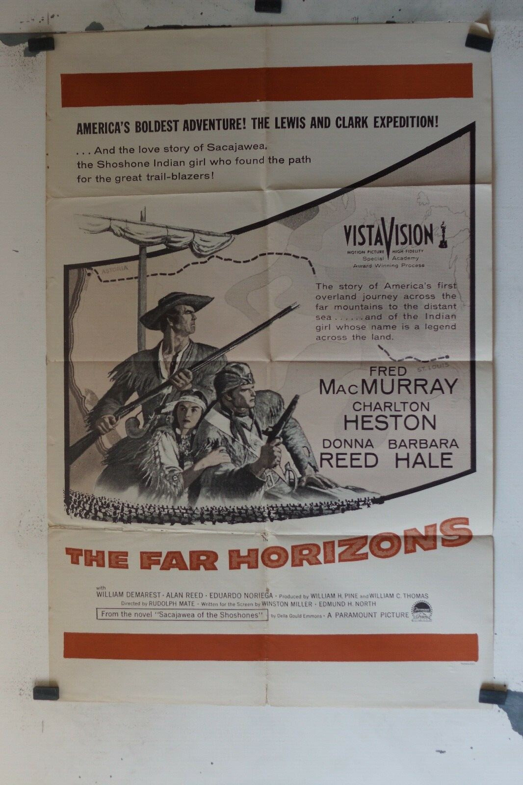 THE FAR HORIZONS POSTER ORIGINAL 69x103, Rudolph Maté, Fred MacMurray 