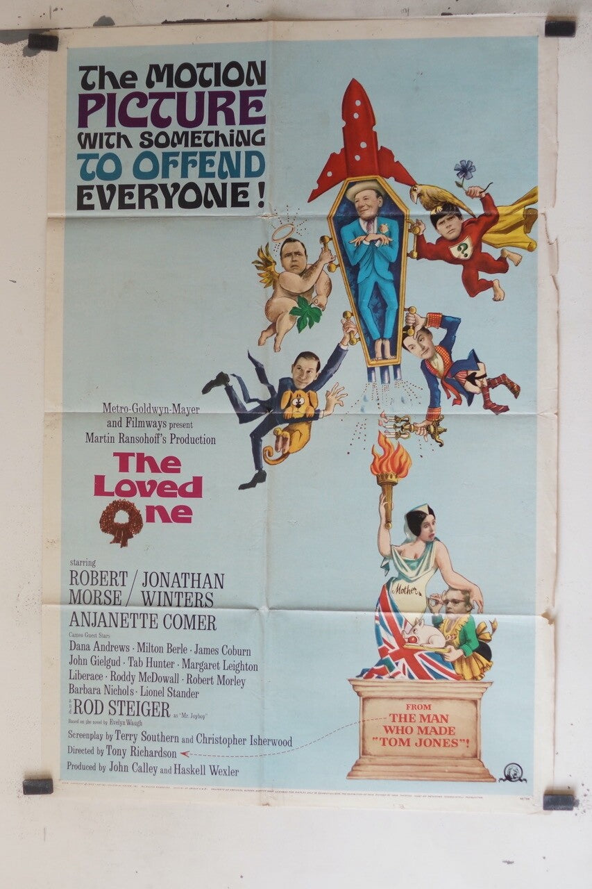 THE LOVED ONE (1965) ORIGINAL MOVIE POSTER 70x100 JONATHAN WINTERS, ANJANETTE